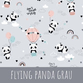 Flying panda grau Baumwolle - Mamikes