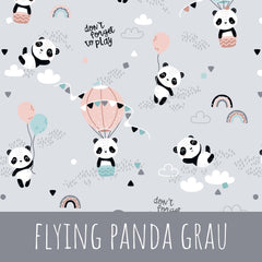 Flying panda grau Baumwolle - Mamikes