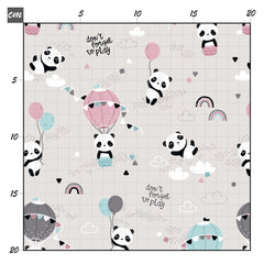 Flying panda rosa Baumwolle - Mamikes