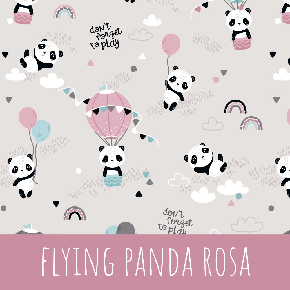 Flying panda rosa Baumwolle - Mamikes