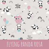 Flying panda rosa Baumwolle - Mamikes