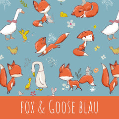 Fox and goose blau Baumwolle - Mamikes