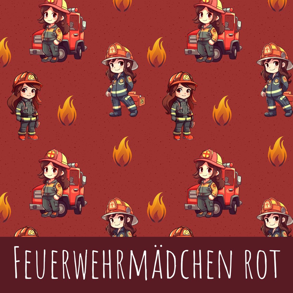 Fuerwehrmädchen rot Baumwolle - Mamikes