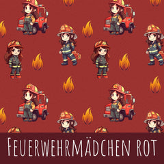Fuerwehrmädchen rot Baumwolle - Mamikes