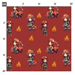 Fuerwehrmädchen rot Baumwolle - Mamikes