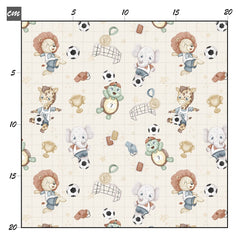 Fußballtiere nude Baumwolle - Mamikes