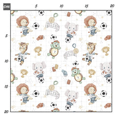 Fußballtiere weiß Baumwolle - Mamikes