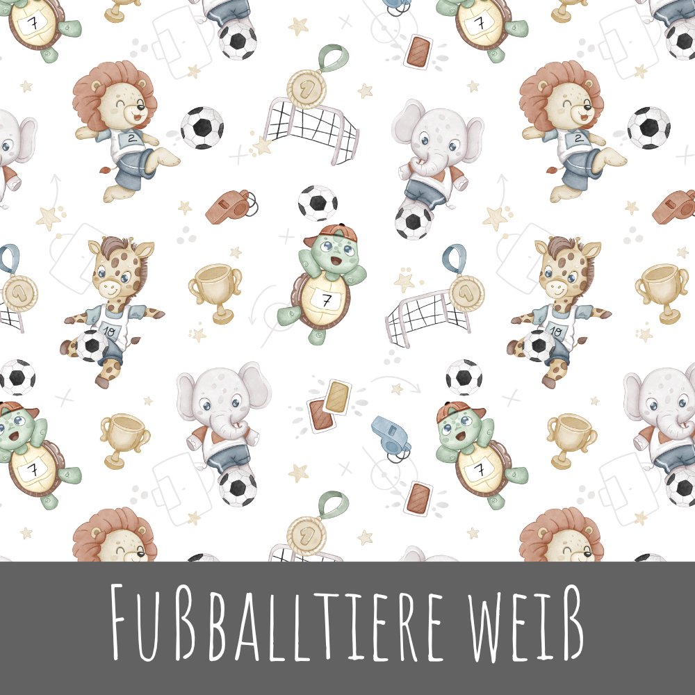 Fußballtiere weiß Baumwolle - Mamikes