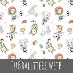 Fußballtiere weiß Baumwolle - Mamikes