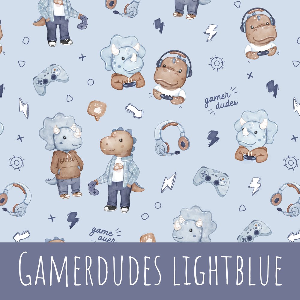 Gamer dudes lightblue Baumwolle - Mamikes