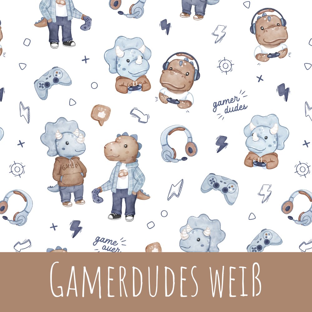 Gamer dudes weiß Baumwolle - Mamikes