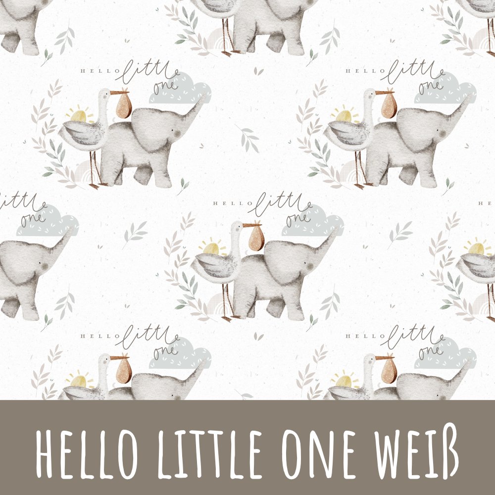 Hello little one weiß Bio Jersey - Mamikes
