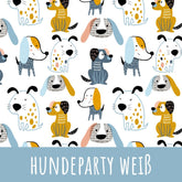 Hundeparty weiß Bio Jersey - Mamikes