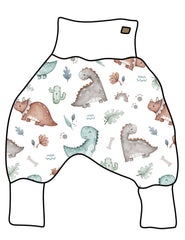 DIY-Paket Lange Pumphose happy dino weiß