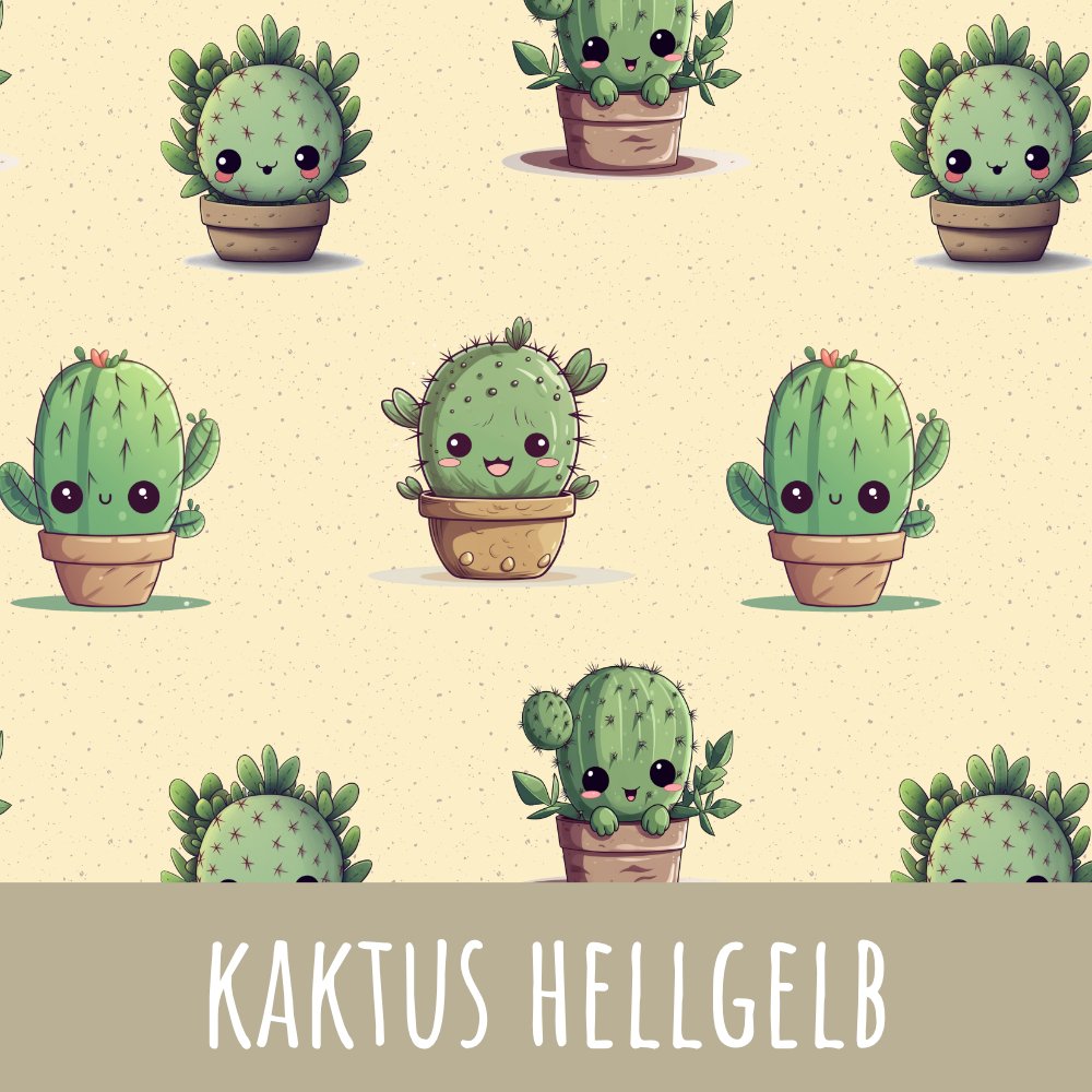 Kaktus hellgelb Baumwolle - Mamikes