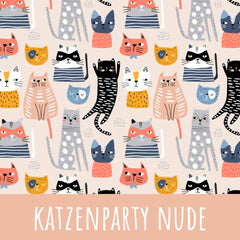 Katzenparty nude Baumwolle - Mamikes