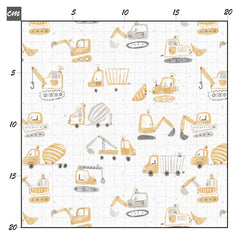 Kleine Baustelle weiß Baumwolle - Mamikes