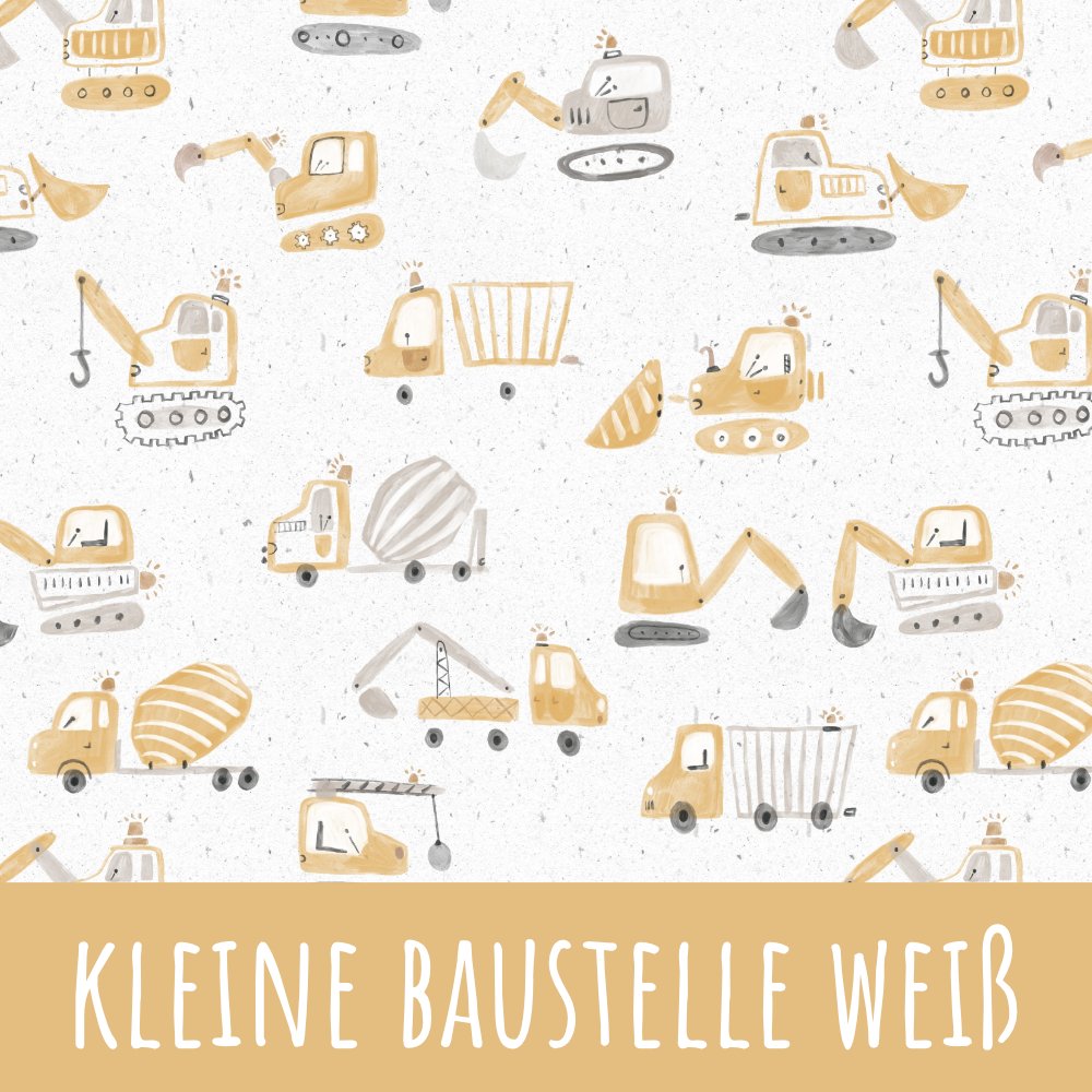 Kleine Baustelle weiß Baumwolle - Mamikes