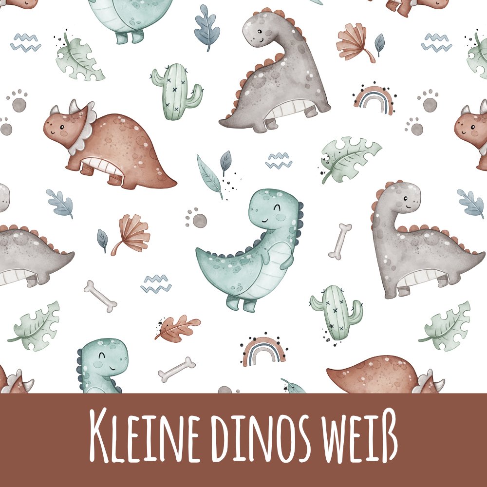 Kleine Dinos weiß Baumwolle - Mamikes