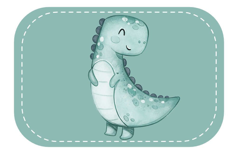 Kunstleder Patch (Farbe wählbar) 01.Dino 1 - Mamikes