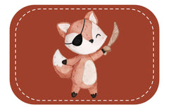 Kunstleder Patch (Farbe wählbar) 53.Piraten Fuchs - Mamikes