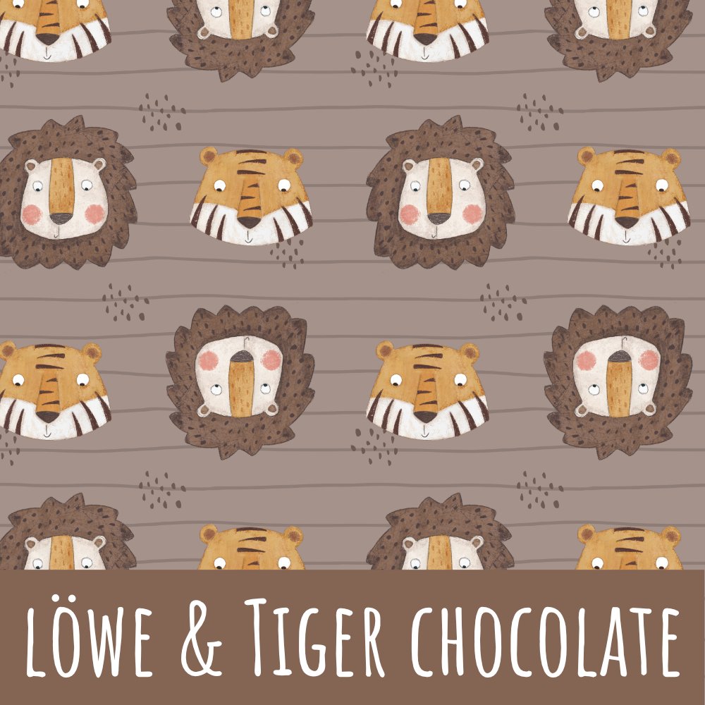 Löwe und tiger chocolate Baumwolle - Mamikes