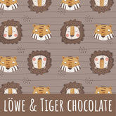Löwe und tiger chocolate Baumwolle - Mamikes