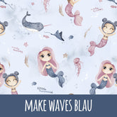 Make waves blau Baumwolle - Mamikes