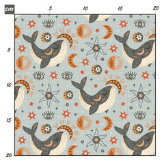 Moon whale Baumwolle - Mamikes