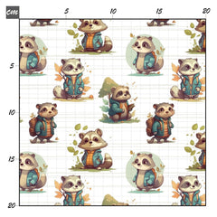 Oskar abenteuer waschbär streifen Baumwolle - Mamikes