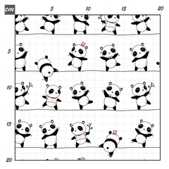 Panda parade Baumwolle - Mamikes