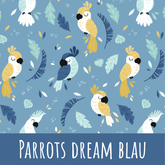 Parrots drea blau Baumwolle - Mamikes