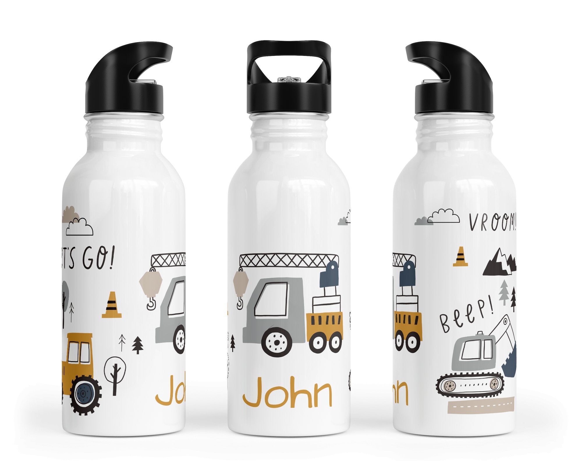 Personalisierte Edelstahl Trinkflasche 25.Fahrzeuge - Mamikes