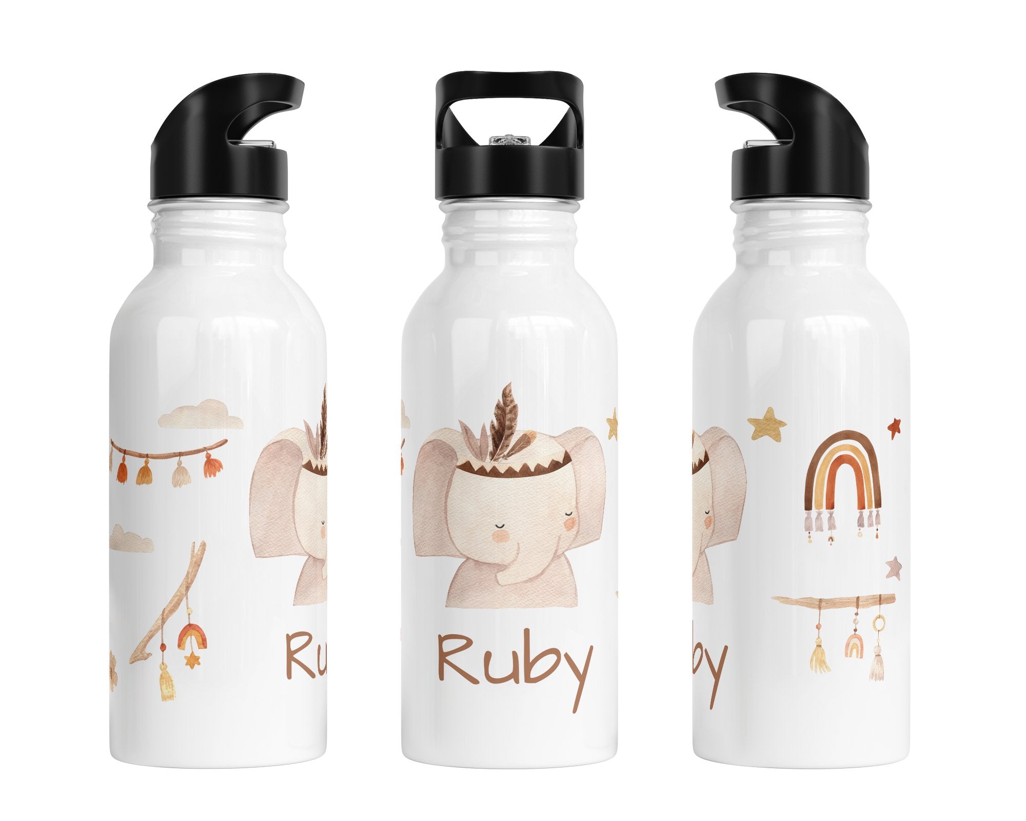 Personalisierte Edelstahl Trinkflasche 36.Elefant - Mamikes