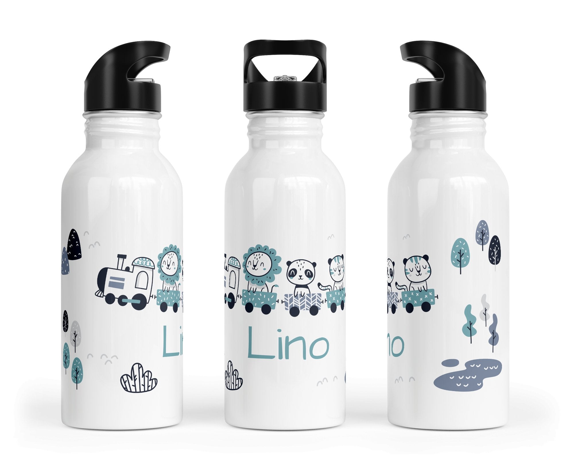 Personalisierte Edelstahl Trinkflasche 45.Zug - Mamikes