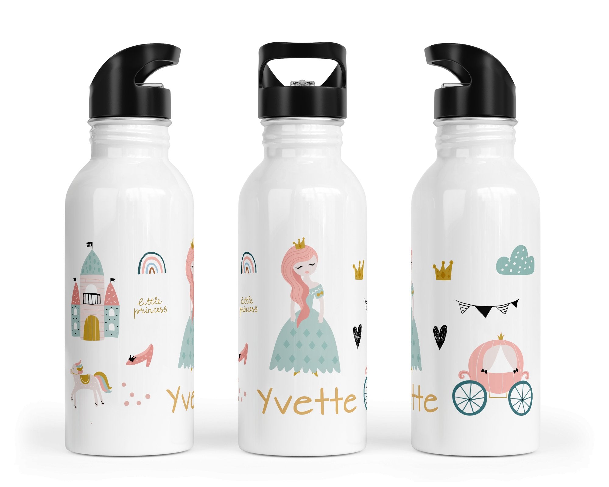 Personalisierte Edelstahl Trinkflasche 49.little princes - Mamikes