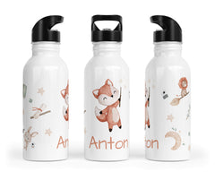 Personalisierte Edelstahl Trinkflasche 5.magic woodland - Mamikes