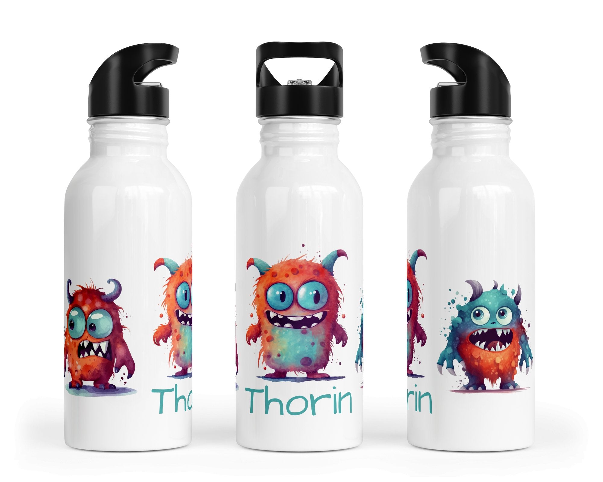 Personalisierte Edelstahl Trinkflasche 60.Monster - Mamikes