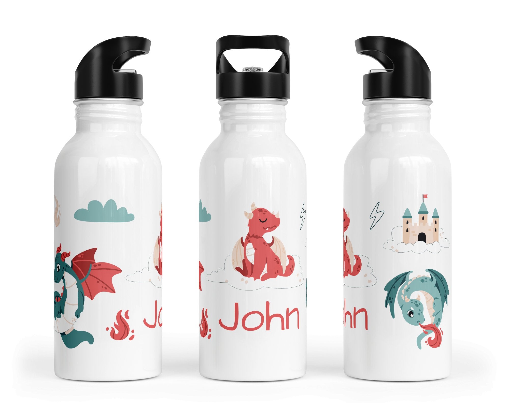 Personalisierte Edelstahl Trinkflasche 65.Drache - Mamikes