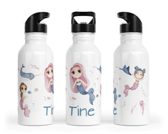Personalisierte Edelstahl Trinkflasche 67.Meerjungfrau 2 - Mamikes
