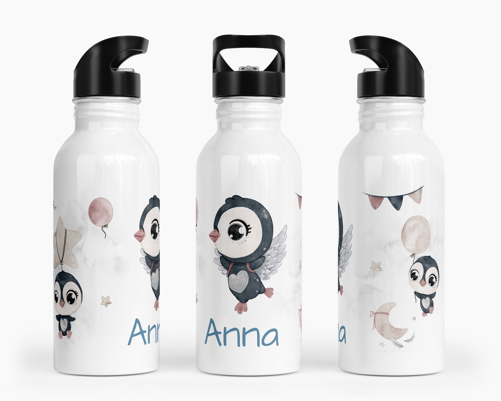 Personalisierte Edelstahl Trinkflasche 68.Pinguin - Mamikes