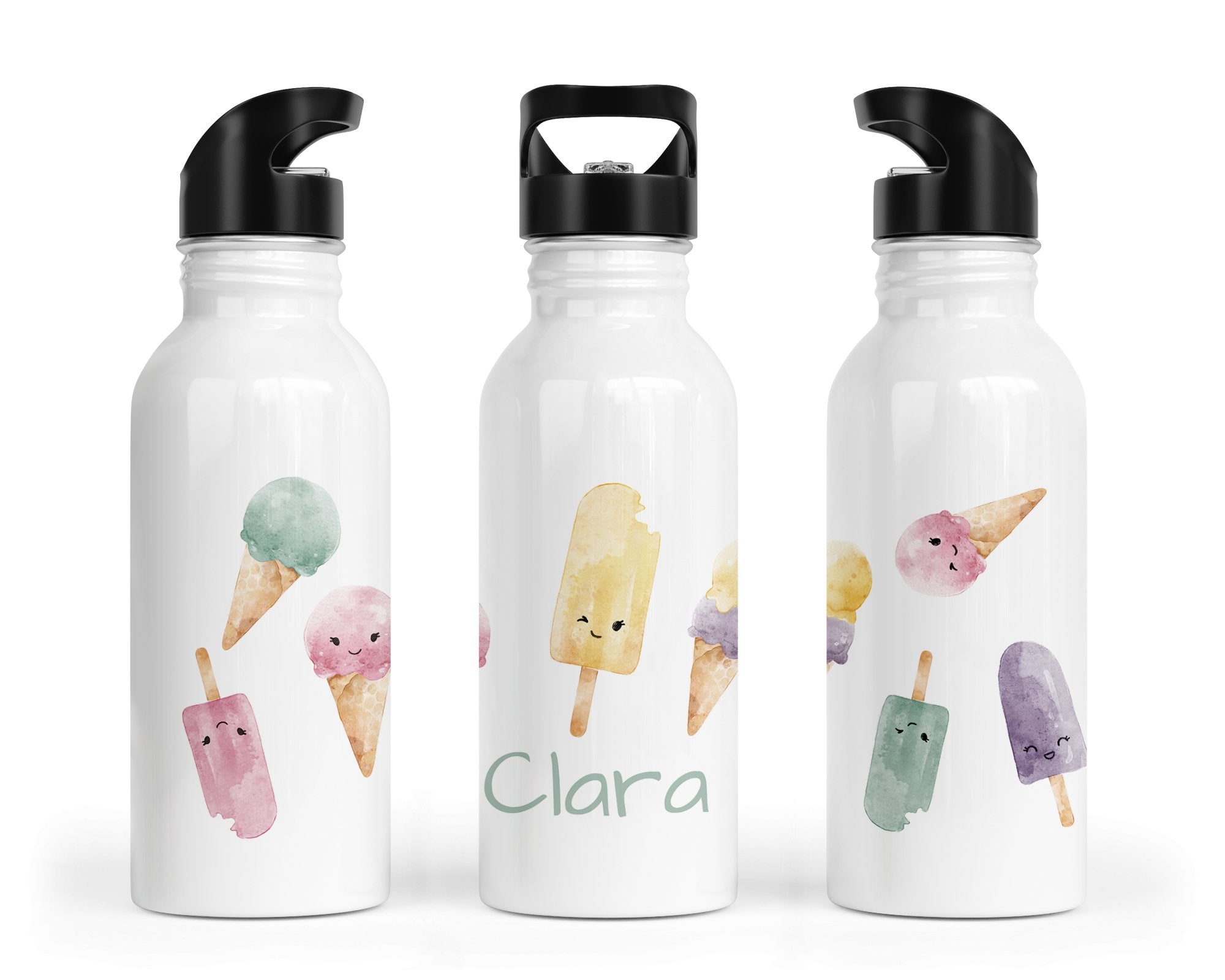 Personalisierte Edelstahl Trinkflasche 69. Eis - Mamikes