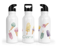 Personalisierte Edelstahl Trinkflasche 69. Eis - Mamikes