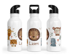 Personalisierte Edelstahl Trinkflasche 70.african animals - Mamikes