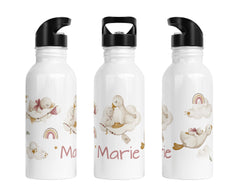 Personalisierte Edelstahl Trinkflasche 77.fluffy geese - Mamikes