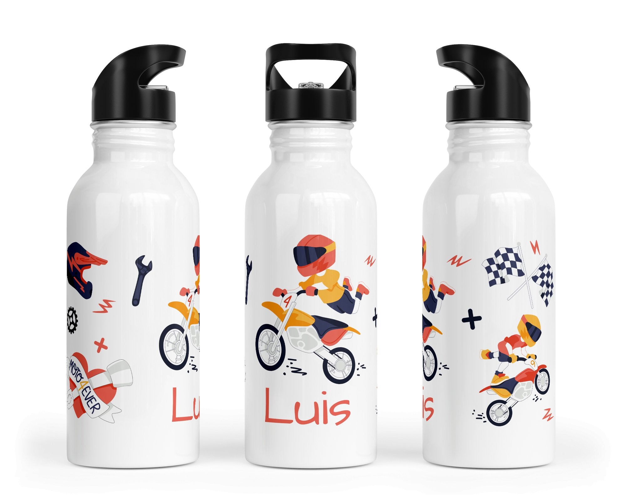 Personalisierte Edelstahl Trinkflasche 78.Motorrad - Mamikes