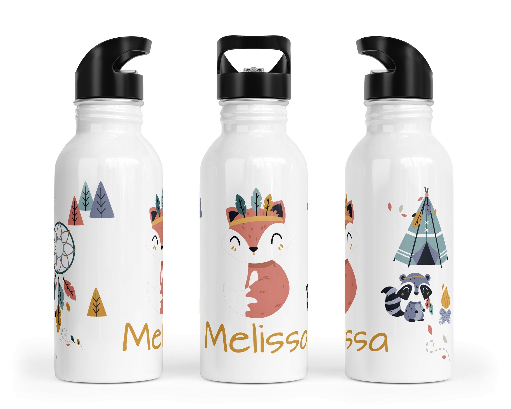 Personalisierte Edelstahl Trinkflasche 7.colors of the wind - Mamikes