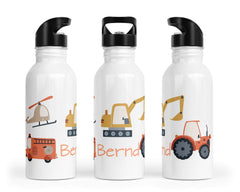 Personalisierte Edelstahl Trinkflasche 83.Fahrzeuge 2 - Mamikes