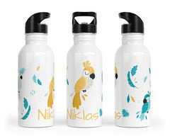 Personalisierte Edelstahl Trinkflasche 8.parrots - Mamikes