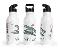 Personalisierte Edelstahl Trinkflasche 9.sky woodland - Mamikes